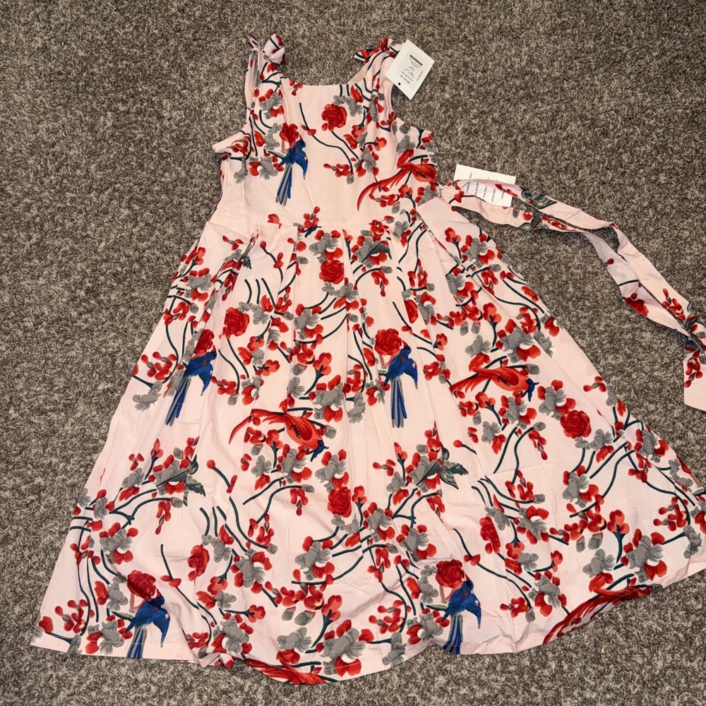 Miss Lavish London Floral Shoulder Bow Pink MWomen's Dress Size UK 11-12